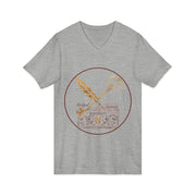 Vintage Key & Feather Tee | Unisex Short Sleeve V-Neck | Gift for Writers, Book Lovers, and Dreamers, Perfect for Birthdays or Holidays