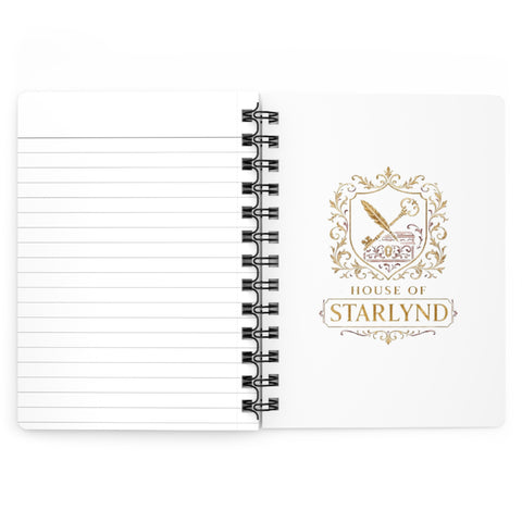 Personalized Spiral Bound Journal - House of Starlynd, Custom Notebook, Gift for Writers, Elegant Diary, Gold Emblem Design, Creative [...]