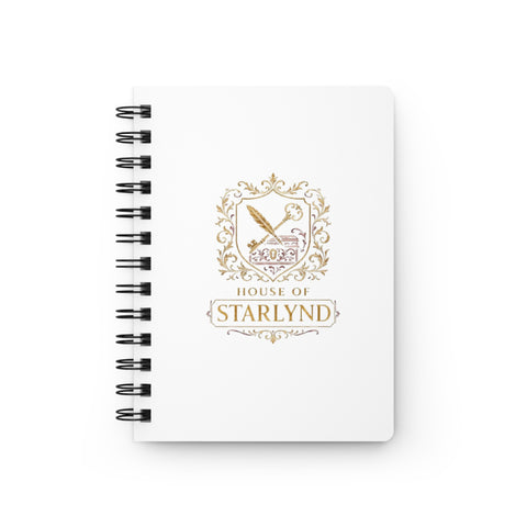 Personalized Spiral Bound Journal - House of Starlynd, Custom Notebook, Gift for Writers, Elegant Diary, Gold Emblem Design, Creative [...]