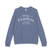 Fearless Crewneck Sweatshirt – 'Fierce Fearless' Inspirational Raglan Pullover
