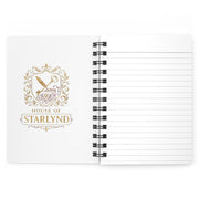 Personalized Spiral Bound Journal - House of Starlynd, Custom Notebook, Gift for Writers, Elegant Diary, Gold Emblem Design, Creative [...]