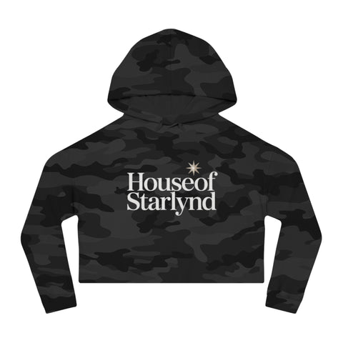 Stylish Cropped Hoodie for Trendy Women, Camo Sweatshirt, House of Starlynd Apparel, Casual Fashion, Perfect Gift for Her
