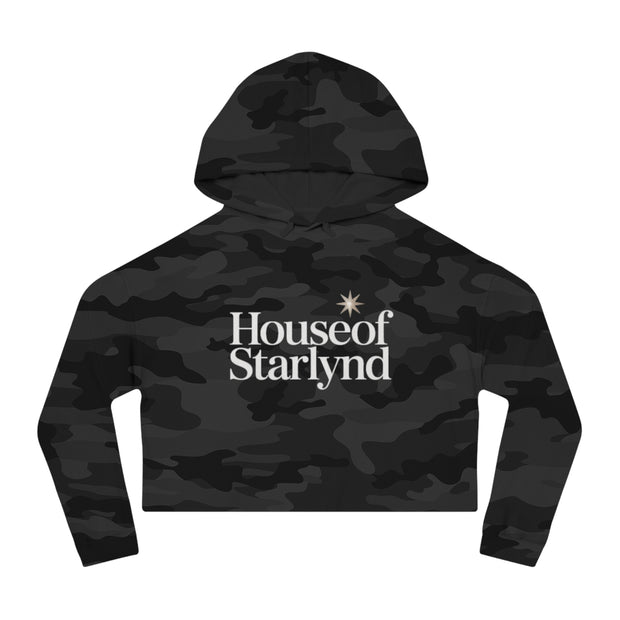 Stylish Cropped Hoodie for Trendy Women, Camo Sweatshirt, House of Starlynd Apparel, Casual Fashion, Perfect Gift for Her