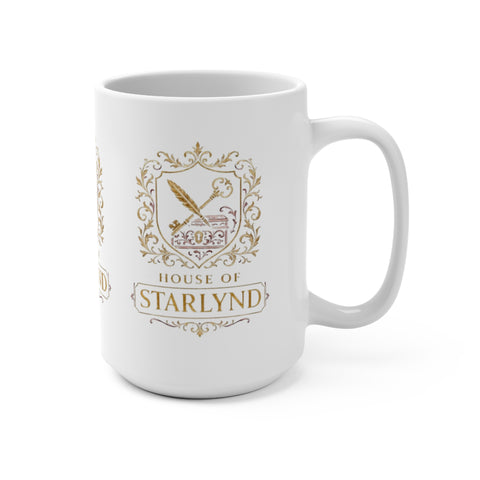Elegant Crest Mug, House of Starlynd, Perfect for Home, Gifts, Personalized Gift, Tea or Coffee Lovers, Unique Drinking Vessel