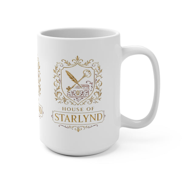 Elegant Crest Mug, House of Starlynd, Perfect for Home, Gifts, Personalized Gift, Tea or Coffee Lovers, Unique Drinking Vessel