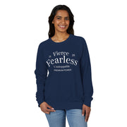 Fearless Crewneck Sweatshirt – 'Fierce Fearless' Inspirational Raglan Pullover