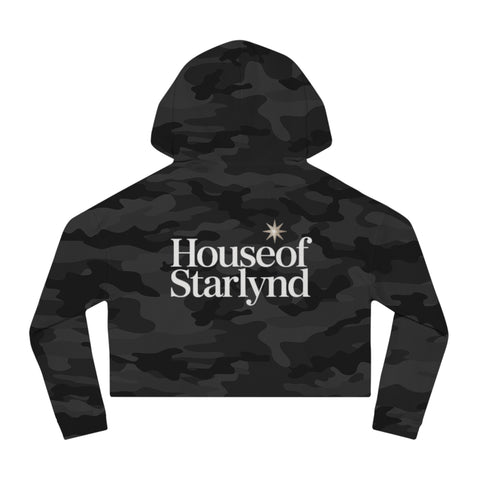 Stylish Cropped Hoodie for Trendy Women, Camo Sweatshirt, House of Starlynd Apparel, Casual Fashion, Perfect Gift for Her