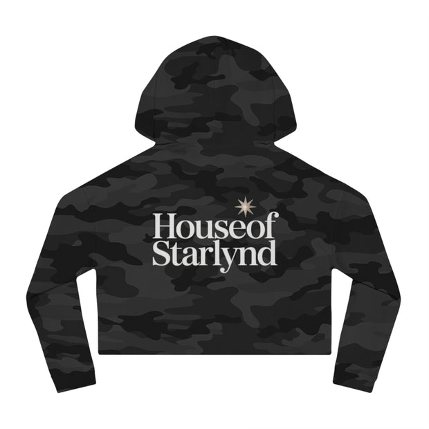 Stylish Cropped Hoodie for Trendy Women, Camo Sweatshirt, House of Starlynd Apparel, Casual Fashion, Perfect Gift for Her