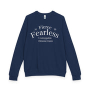 Fearless Crewneck Sweatshirt – 'Fierce Fearless' Inspirational Raglan Pullover