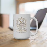 Elegant Crest Mug, House of Starlynd, Perfect for Home, Gifts, Personalized Gift, Tea or Coffee Lovers, Unique Drinking Vessel