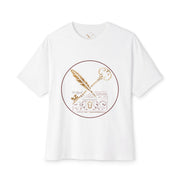 Chic Gold-Accent Boxy Tee, Casual Oversized T-Shirt, Trendy Streetwear Top, Gift for Her, Comfortable Everyday Wear