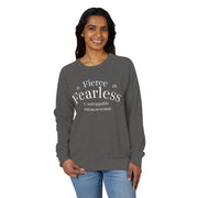 Fearless Crewneck Sweatshirt – 'Fierce Fearless' Inspirational Raglan Pullover
